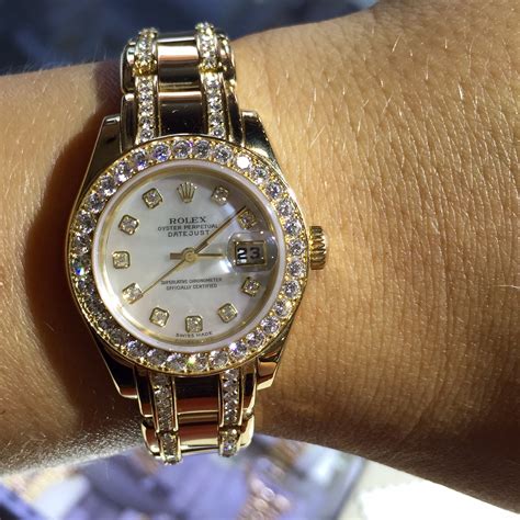 ladies diamond rolex watches for sale|rolex female with diamonds.